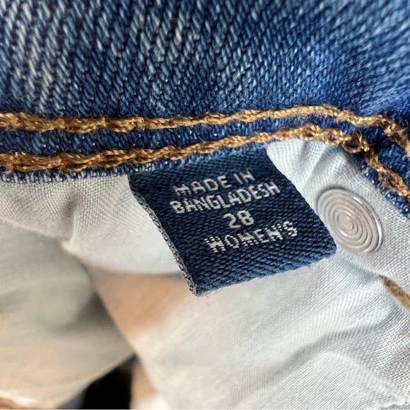 J Jill Denim‎ Jean Bermuda Shorts Womens Plus Size 28 Blue Stretch Whiskering - Picture 7 of 11